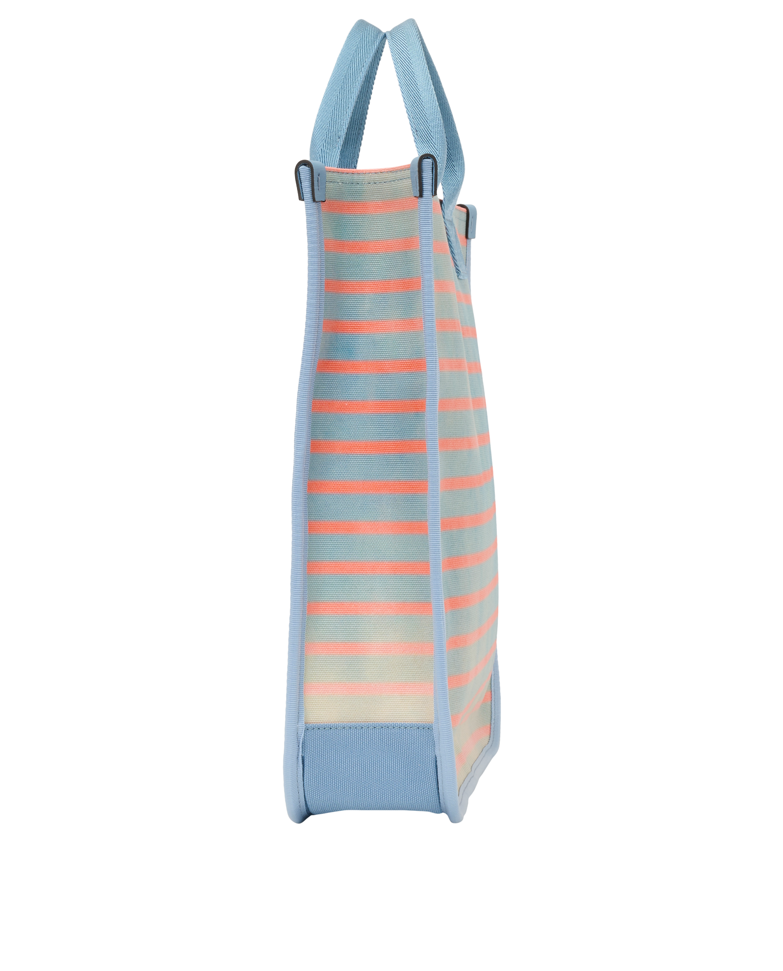 X Peter Rabbit Striped Tote, &pound;450, Handbags, Blue/Orange, Canvas, Bottom view